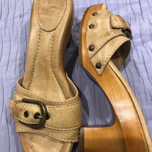 Frye Shoes - Frye slip on leather sandals size 7m